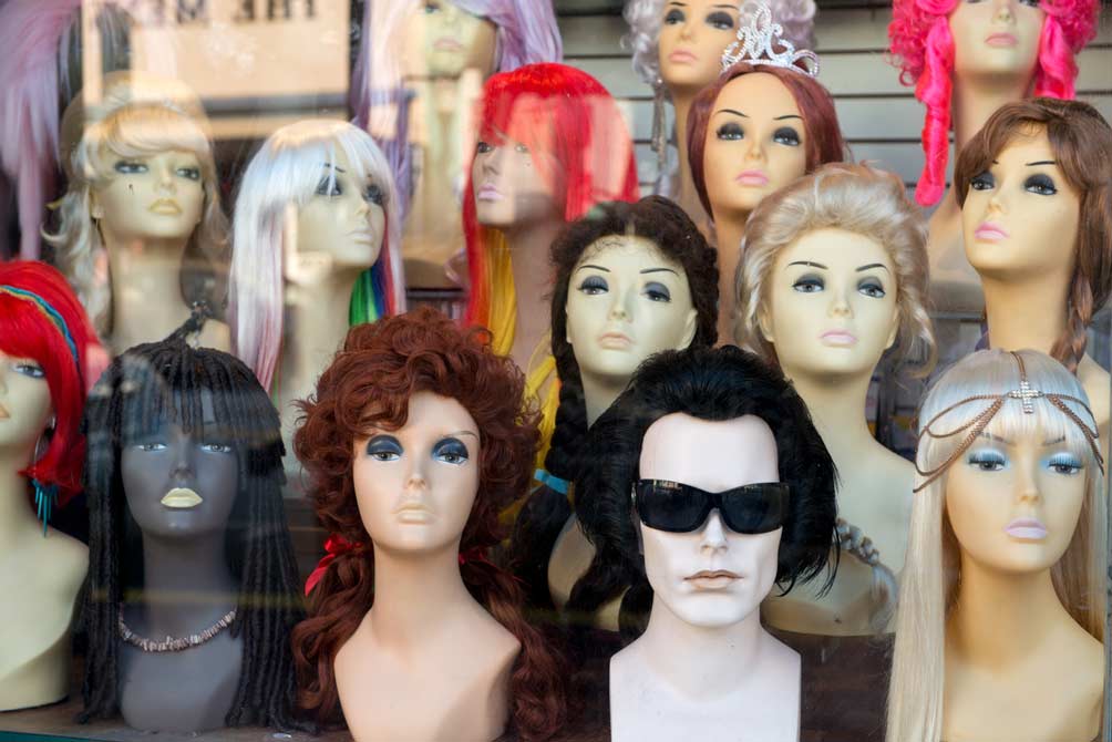 Wigs Wigs come in many different types, colors, and level of quality.